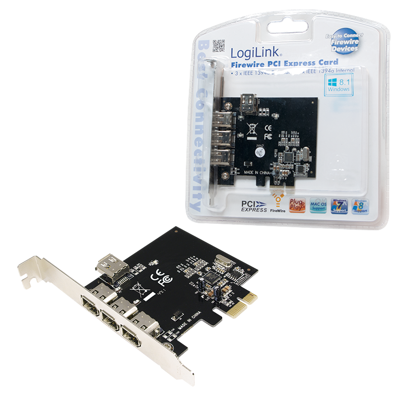 LogiLink :: Produkt PCI Express Karte 3+1 IEEE1394a |15.07.2024